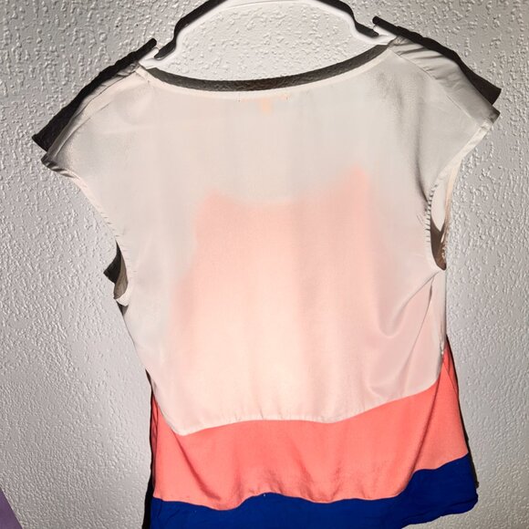Jardin by Mac & Jac Colorblock Cap Sleeve Blouse – Size M - Picture 2 of 4